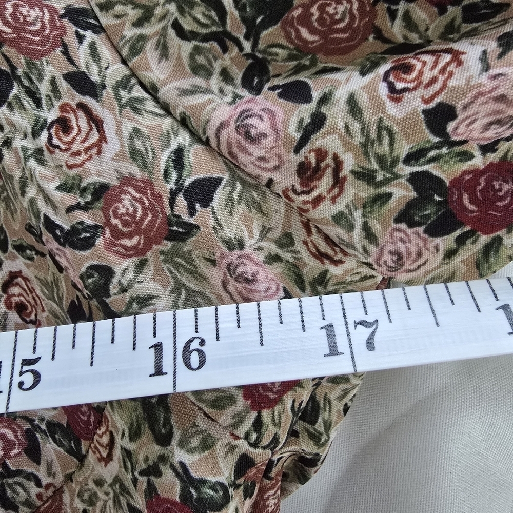 Zara Floral Long Sleeve Dress Size L - Picture 10 of 12